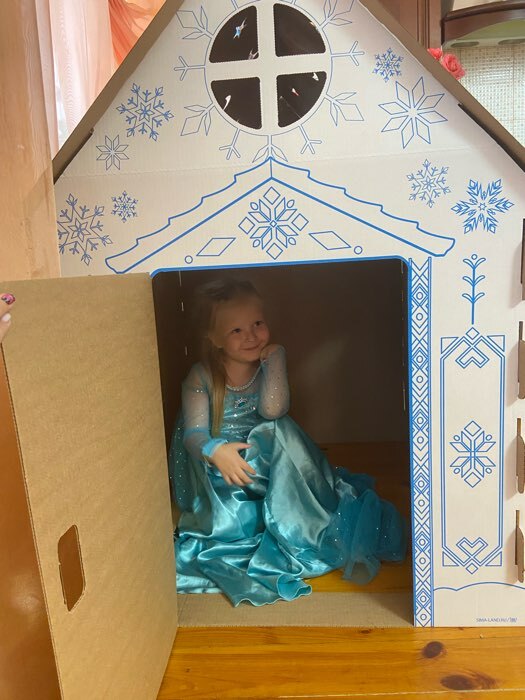 Фотография покупателя товара Дом-раскраска «Холодное сердце», набор для творчества, дом из картона, Дисней - Фото 1