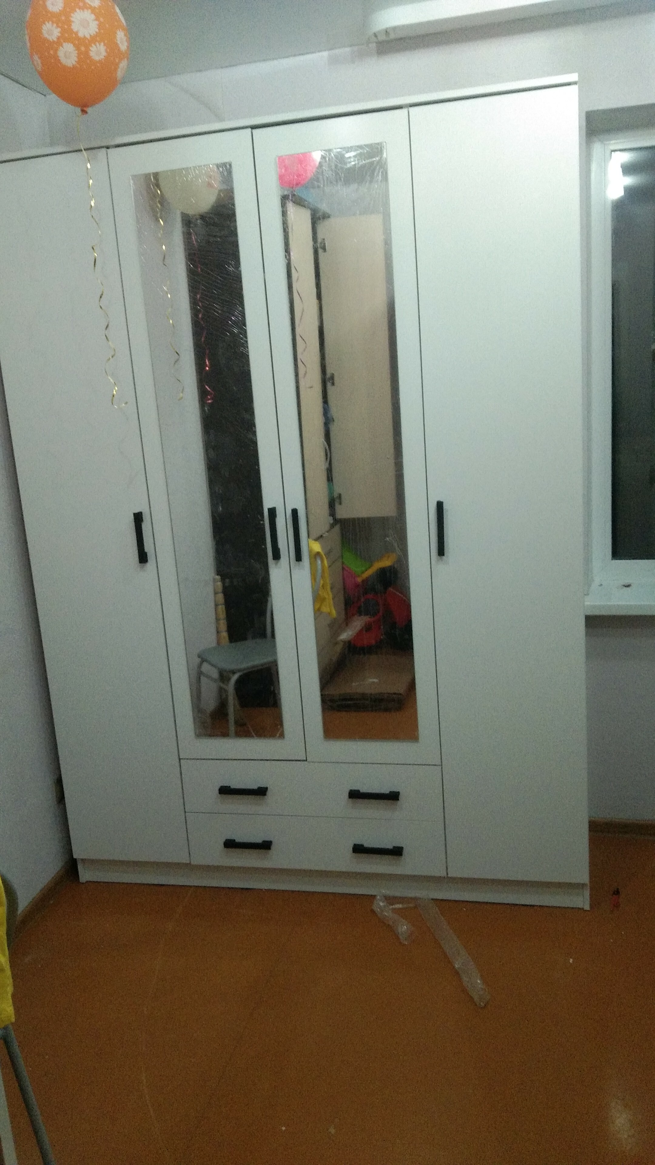 Фотография покупателя товара Шкаф четырехстворчатый «Квадро», 1600×487×2200 мм, цвет белый - Фото 59