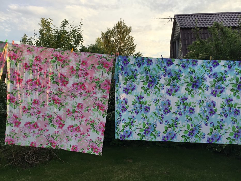 Фотография покупателя товара Простыня 1,5 сп Экономь и Я 150×215±3 «Цветы» цв.розовый, 120 г/м², 100%хлопок, бязь - Фото 2