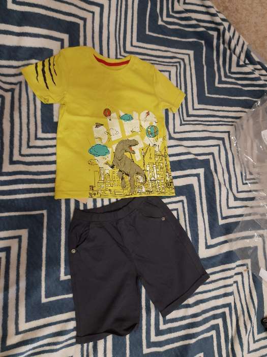 Фотография покупателя товара Комплект для мальчика, цвет жёлтый/синий, рост 122 см (64) - Фото 2