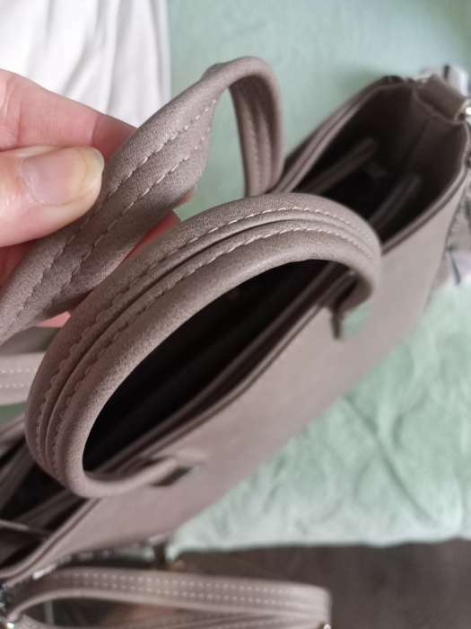 Фотография покупателя товара Сумка женская на молнии TEXTURA, средний размер, белая - Фото 1