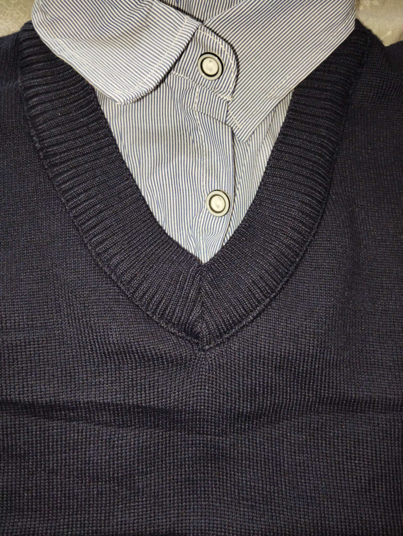 Фотография покупателя товара Школьный джемпер-обманка для мальчиков, цвет синий, рост 158-164 см - Фото 1