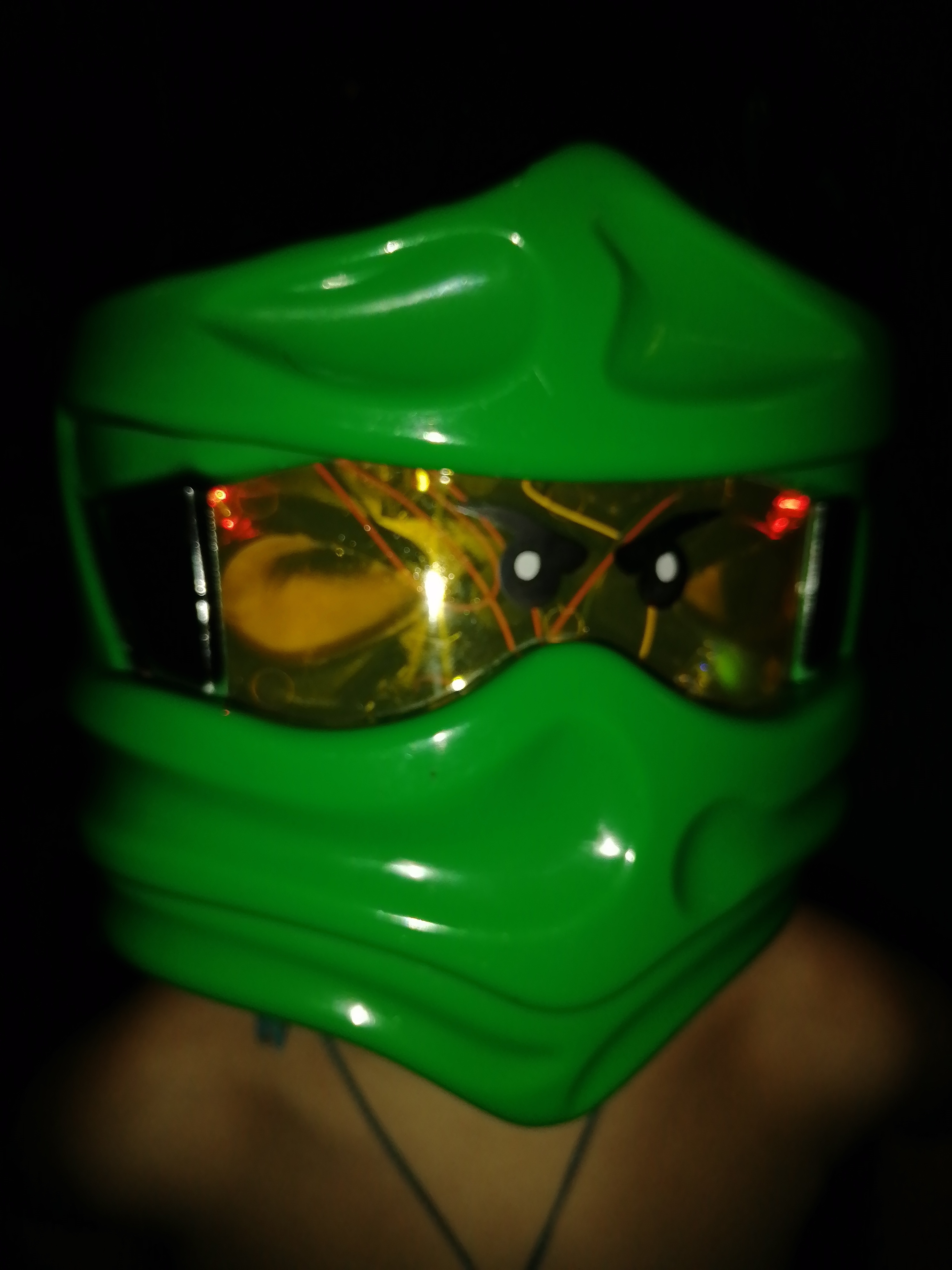 Фотография покупателя товара Маска «Ниндзя», световые эффекты, цвет зелёный