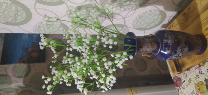 Фотография покупателя товара Цветы искусственные "Ветка гипсофилы" 1х53 см, белый - Фото 2