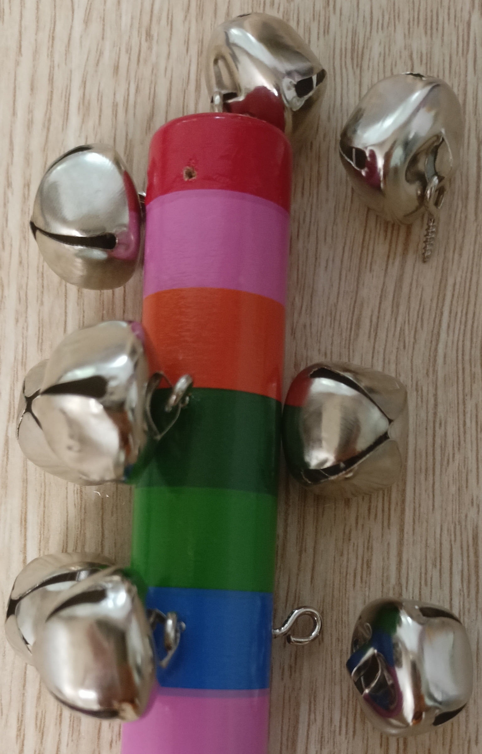 Фотография покупателя товара Деревянная музыкальная игрушка «Бубенцы радуга», 18 см - Фото 12