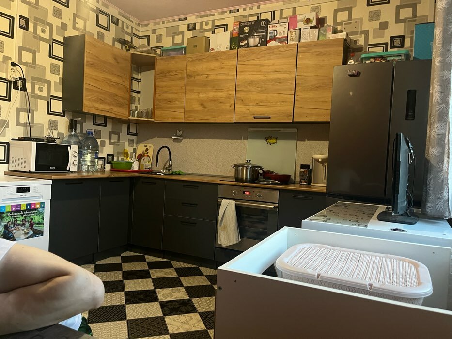 Фотография покупателя товара Кухня прямая «Шампань», 2200×600 мм, цвет белый/мрамор марквина белый/сатин - Фото 24