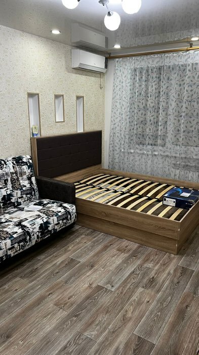 Фотография покупателя товара Кровать двуспальная «Клик Мебель. Оливия», с подъёмным механизмом, с ортопедическим основанием, 1600×2000 мм, цвет дуб сонома/какао рогожка - Фото 3