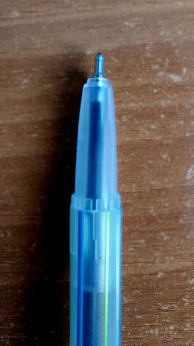 Фотография покупателя товара Ручка шариковая "Полоски" 0.6 мм, стержень синий, МИКС - Фото 1