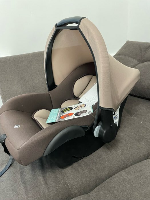 Фотография покупателя товара Автокресло детское, автолюлька Крошка Я Safe +, группа 0+, до 13 кг, (0-1.5 лет) Светло-коричневый/Коричневый - Фото 3