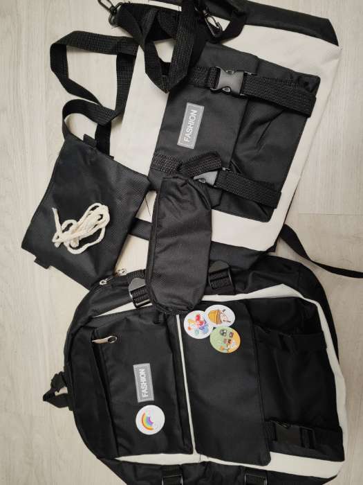 Фотография покупателя товара Рюкзак на молнии, сумка - шоппер, пенал, сумка, монетница, чёрный - Фото 2