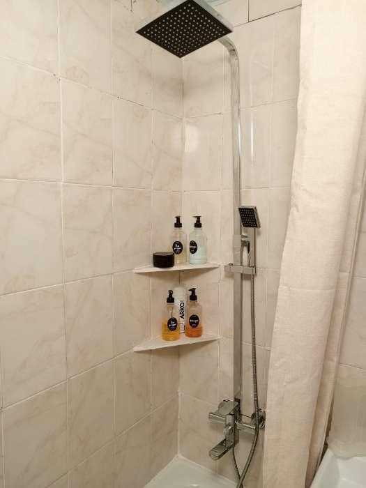 Фотография покупателя товара Штанга со смесителем Accoona А8394, однорычажная, с тропическим душем, хром - Фото 1