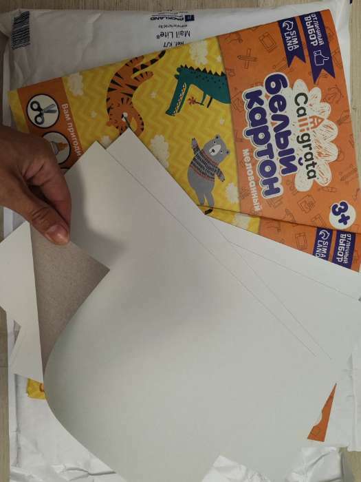 Фотография покупателя товара Картон белый А4 Calligrata, 8 листов, мелованный, 230-240 г/м², картонная обложка, в папке - Фото 5