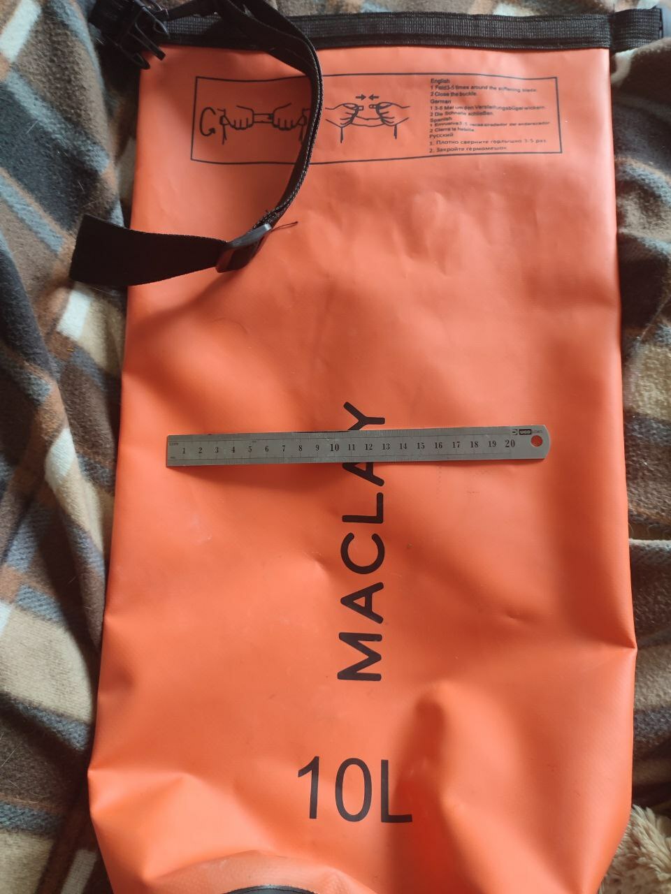 Фотография покупателя товара Гермомешок туристический Maclay 10L, 500D, цвет оранжевый - Фото 1