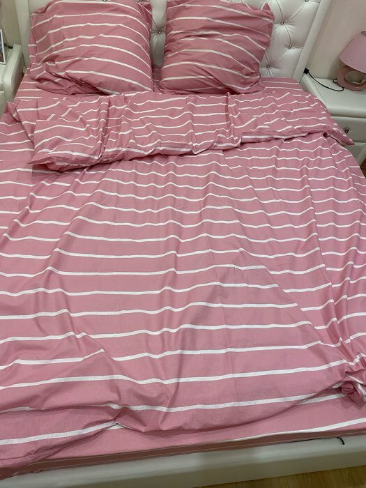 Фотография покупателя товара Постельное бельё Этель Евро Pink stripes 200х217см, 220х240см, 70х70см-2 шт, 100% хлопок,поплин - Фото 1