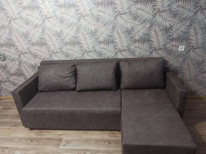 Фотография покупателя товара Угловой диван «Алиса 3», еврокнижка, велюр dakota, цвет ochre - Фото 4