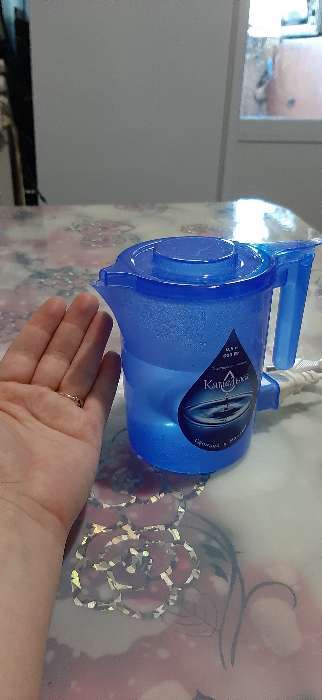 Фотография покупателя товара Чайник электрический "Капелька", пластик, 0.5 л, 600 Вт, синий - Фото 5