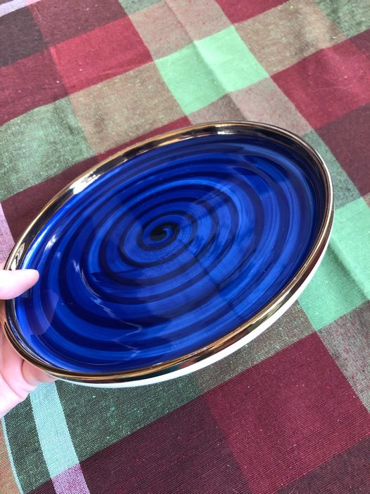 Фотография покупателя товара Тарелка керамическая десертная «Мэривеза», d=20 см, цвет синий - Фото 3