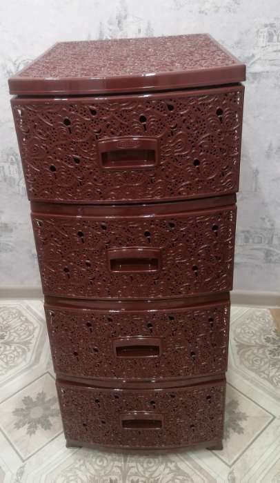 Фотография покупателя товара Комод 4-х секционный «Декор. Ажур», цвет коричневый
