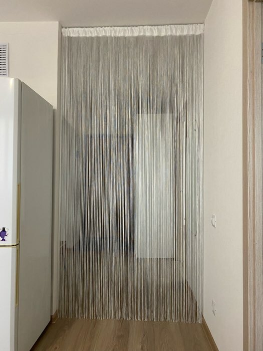 Фотография покупателя товара Занавеска нитяная декоративная, 300×300 см, цвет белый - Фото 2