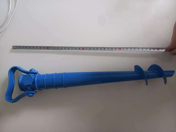 Фотография покупателя товара Подставка для крепления зонта в песке Maclay, 40 см, с фиксатором, цвет МИКС - Фото 4
