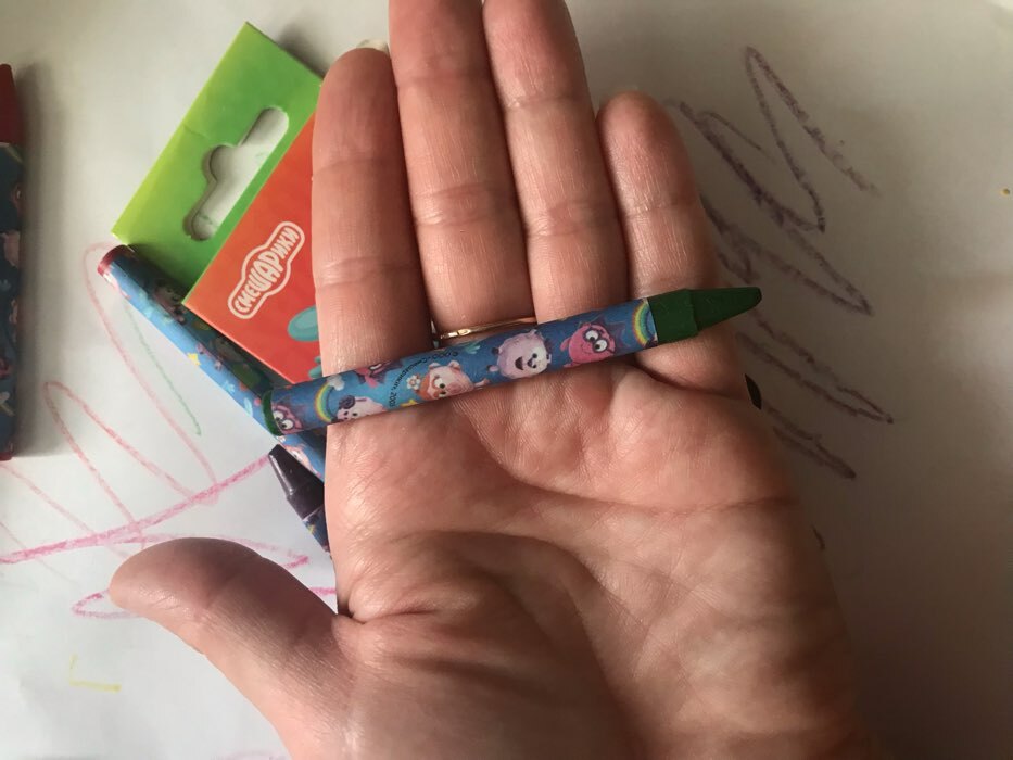 Фотография покупателя товара Восковые карандаши, набор 6 цветов, Смешарики