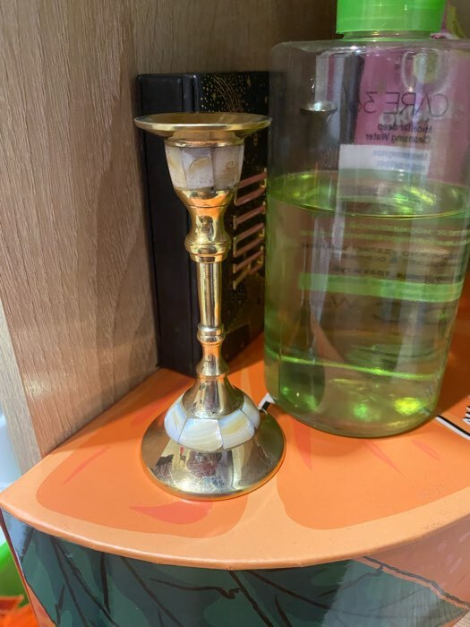 Фотография покупателя товара Подсвечник на 1 свечу "Классика" с перламутром 11 см - Фото 3