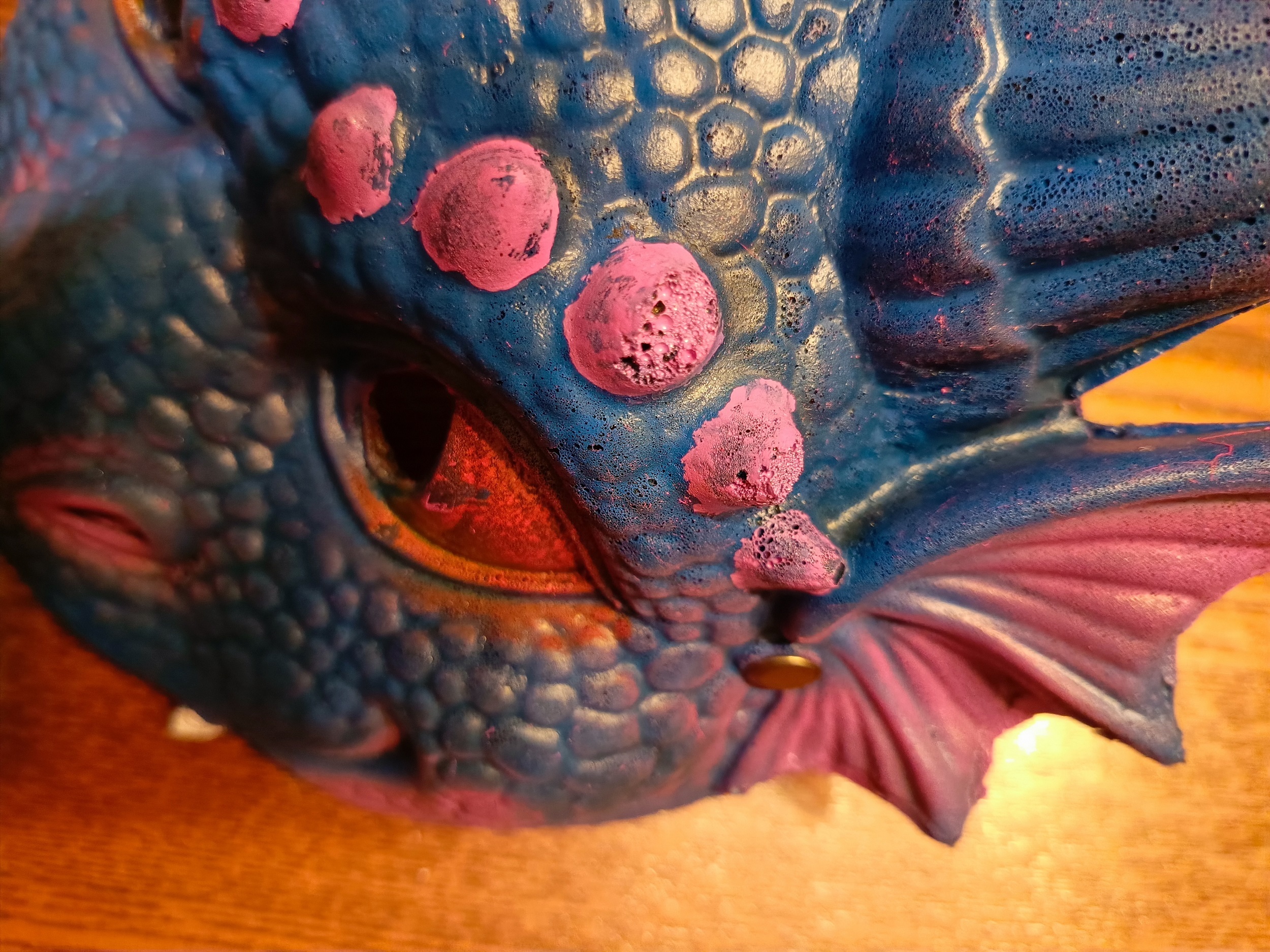 Фотография покупателя товара Маска «Дракон», цвет синий