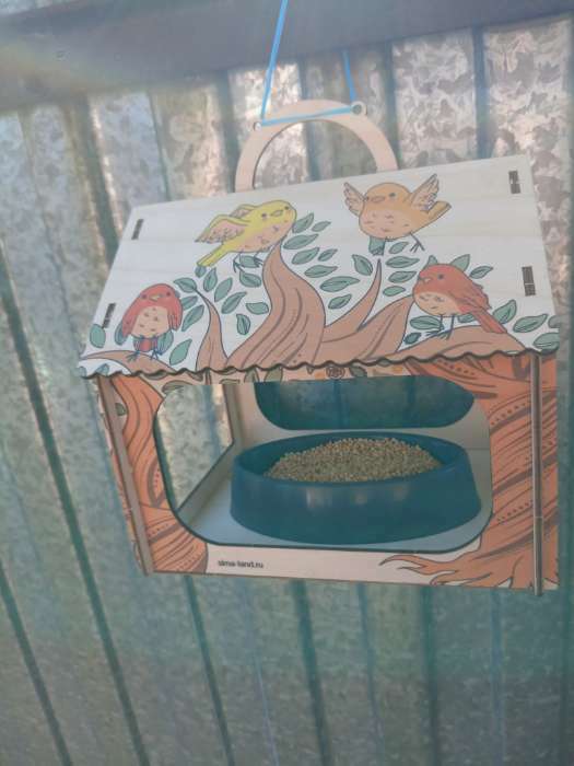 Фотография покупателя товара Деревянный скворечник - кормушка для птиц «Птички»
