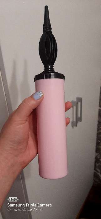 Фотография покупателя товара Насос для шаров, 28 см, цвет макарун розовый