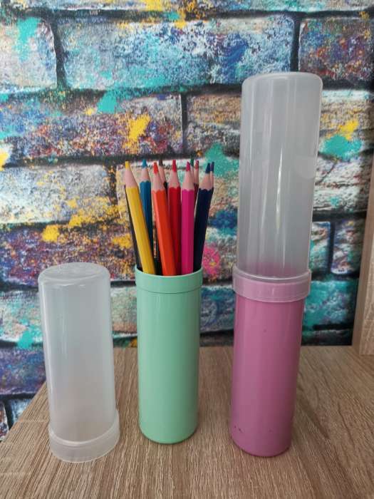 Фотография покупателя товара Пенал - тубус Calligrata «Прованс», 40×195 мм, пастельные цвета, пластик, МИКС - Фото 10