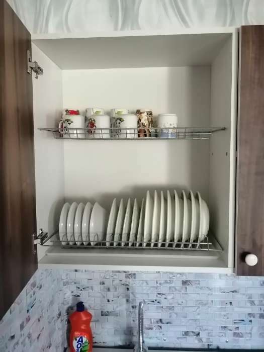 Фотография покупателя товара Комплект посудосушителей с поддоном для шкафа 60 см, 56,5×25,6 см, цвет хром