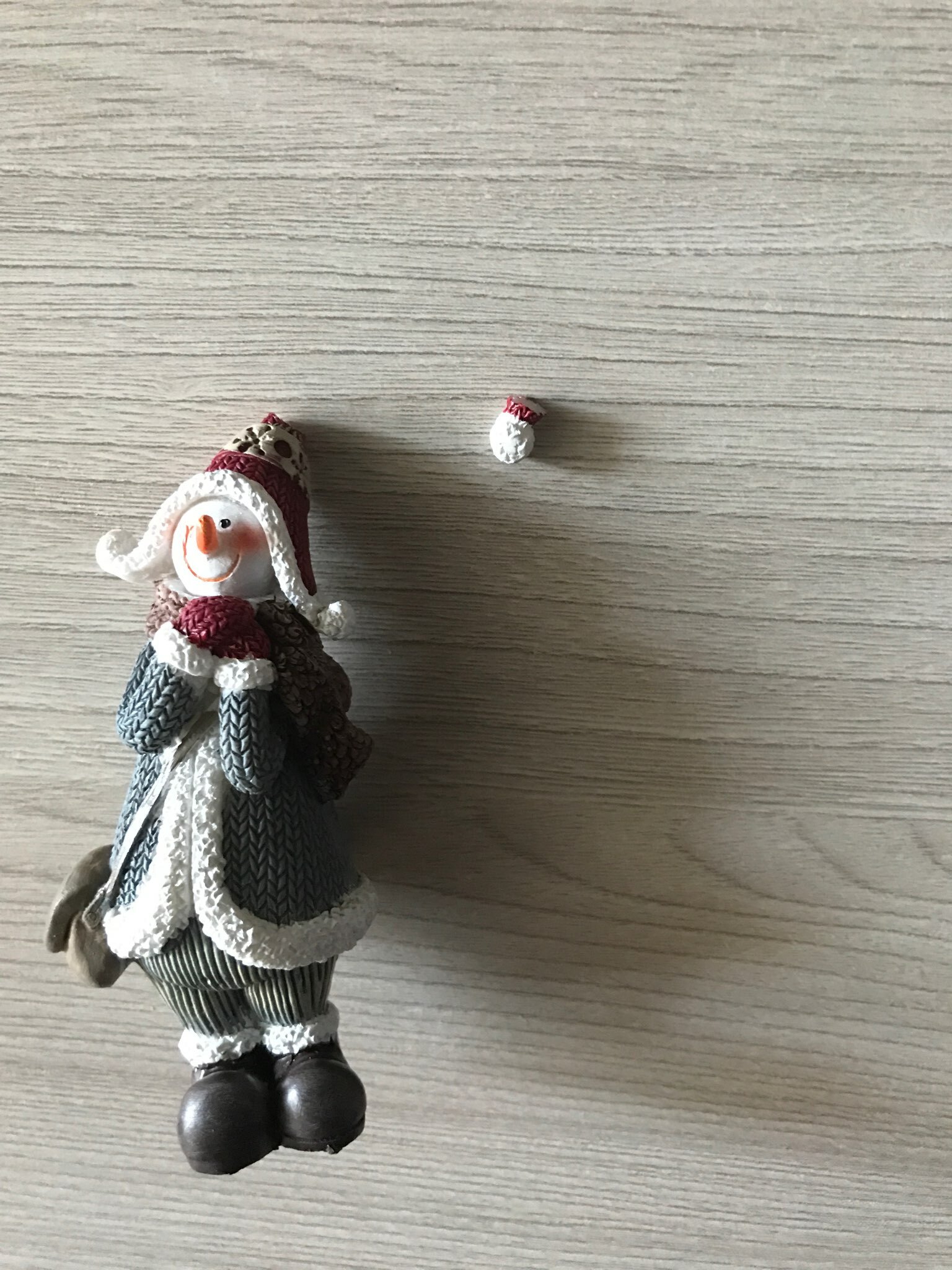 Фотография покупателя товара Сувенир полистоун "Снеговик в вязанном наряде и шапке-колпаке" МИКС 9,3х4,3х2,5 см - Фото 7