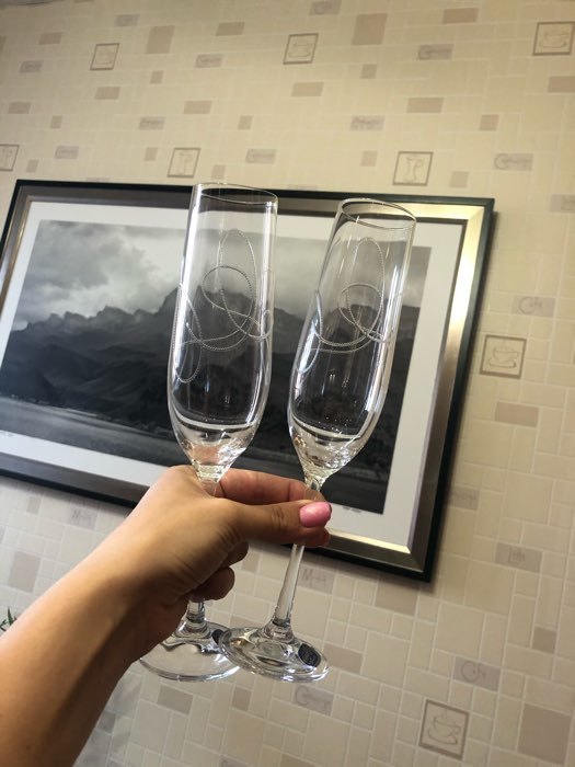 Фотография покупателя товара Набор бокалов для шампанского String, 190 мл, 2 шт - Фото 3