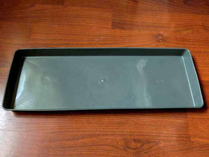 Фотография покупателя товара Поддон для рассады, 37 × 13 × 2,5 см, пластик, серый - Фото 2