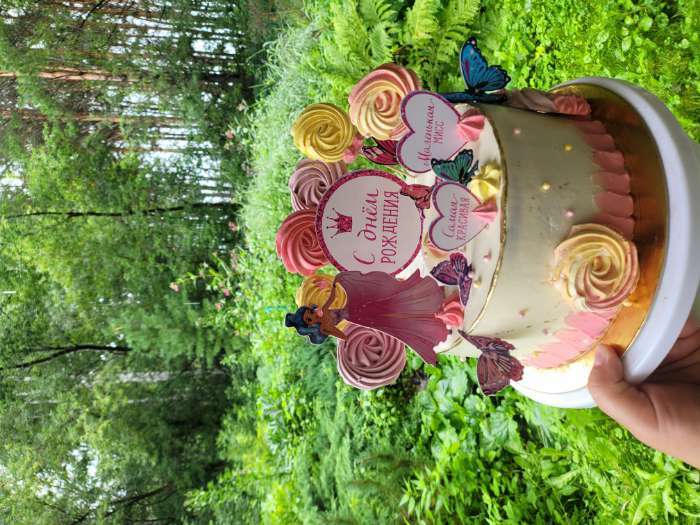Фотография покупателя товара Украшение для торта «С днём рождения. Принцесса» - Фото 2