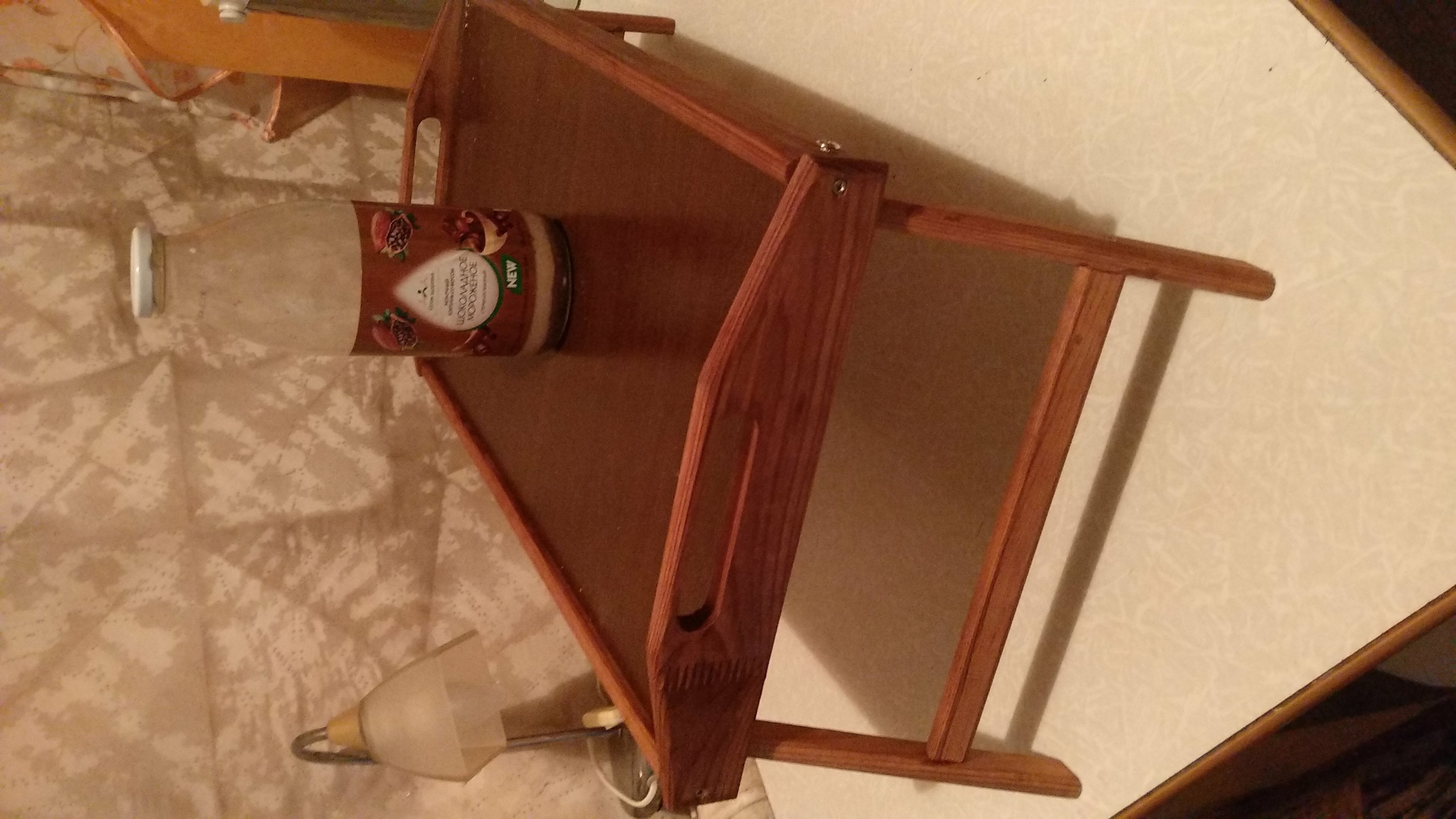 Фотография покупателя товара Столик - поднос для завтрака складной Дарим Красиво, 50×30 см, с ручками, дерево, коричневый - Фото 5