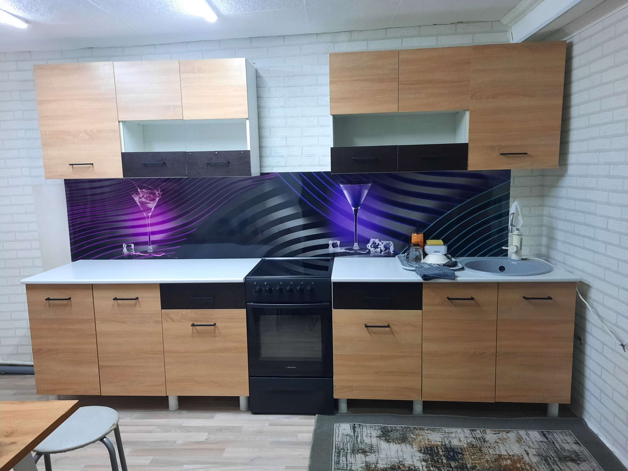 Фотография покупателя товара Кухонный гарнитур «Тренд», с столешницей, 1800 мм, цвет белый/белый/дуб золотой - Фото 18