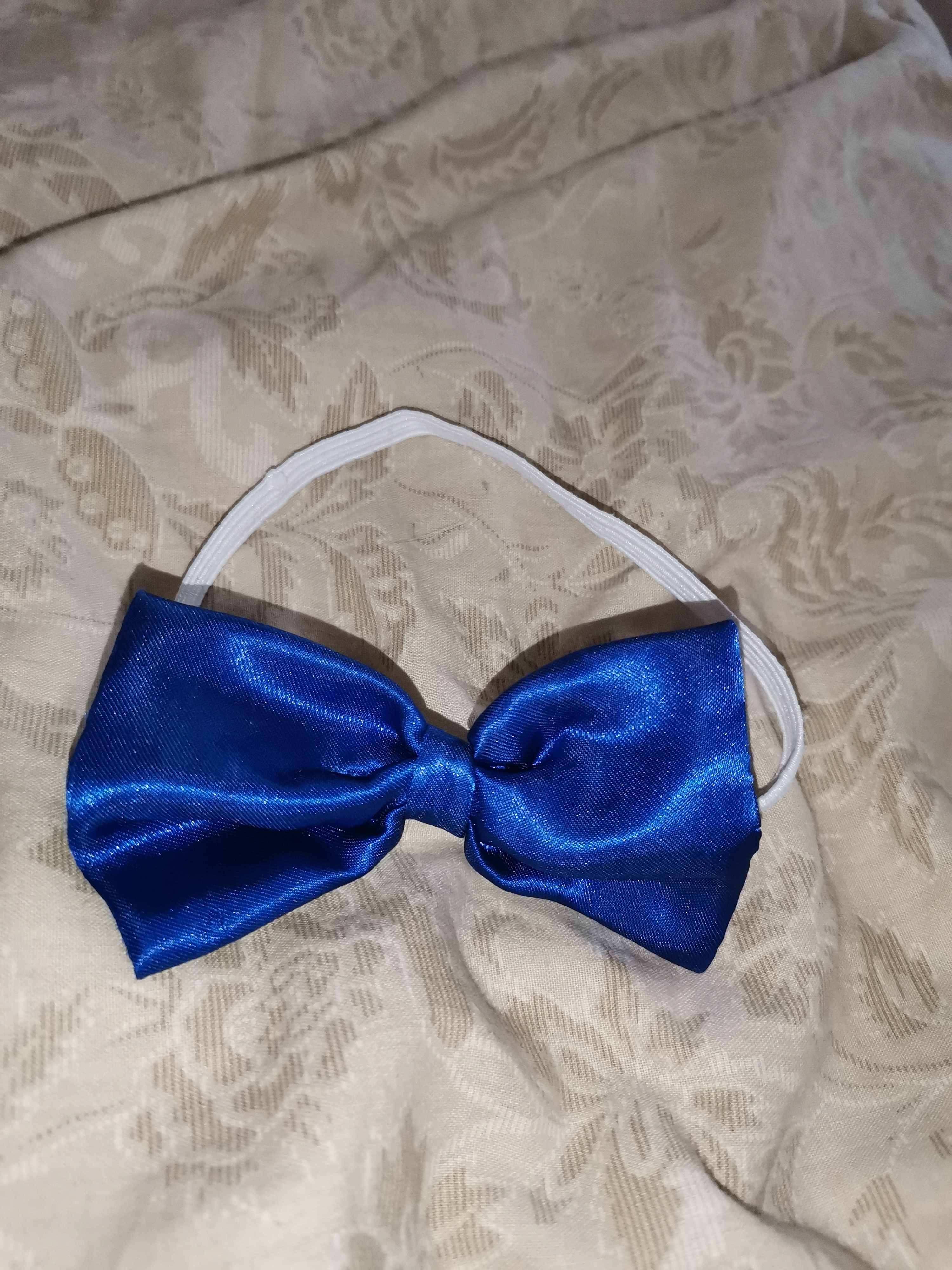 Фотография покупателя товара Карнавальный галстук-бабочка синий атласный - Фото 1