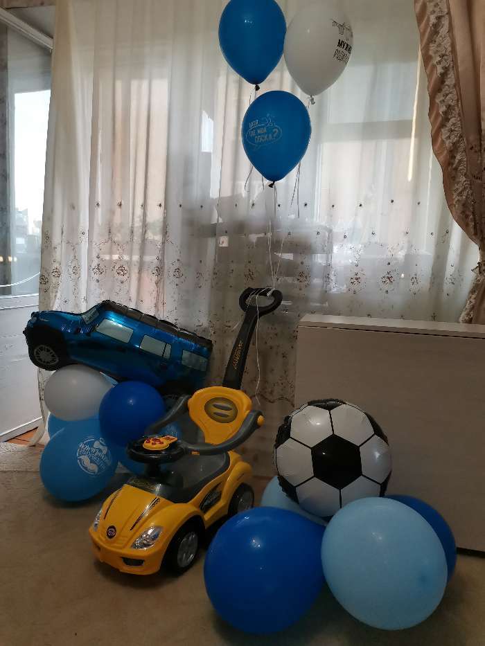 Фотография покупателя товара Фонтан из шаров «Футбол», для мальчика, с конфетти, латекс, фольга, набор 10 шт. - Фото 6