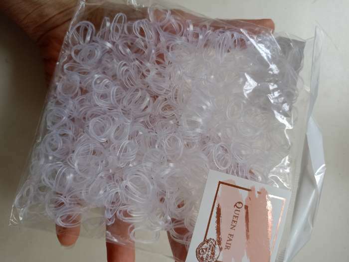 Фотография покупателя товара Силиконовые резинки для волос, набор, d = 1,3 см, 50 гр, цвет прозрачный - Фото 1