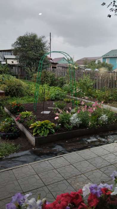 Фотография покупателя товара Арка садовая, разборная, 240 × 125 × 36.5 см, металл, зелёная, Greengo - Фото 2