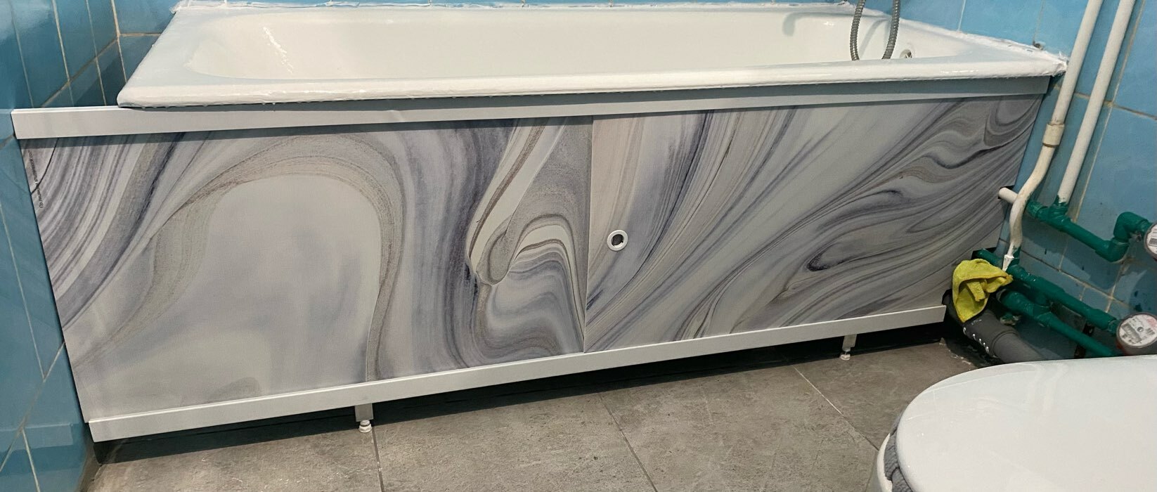 Фотография покупателя товара Экран для ванны "Кварт Опал", 168 см