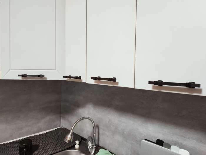 Фотография покупателя товара Ручка-скоба CAPPIO RSC105, алюминий, м/о 96 мм, цвет черный - Фото 1