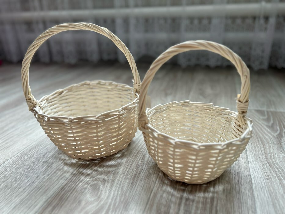 Фотография покупателя товара Набор корзин, 2 шт, 24×13×26 см, 19×11×22 см, ива - Фото 1