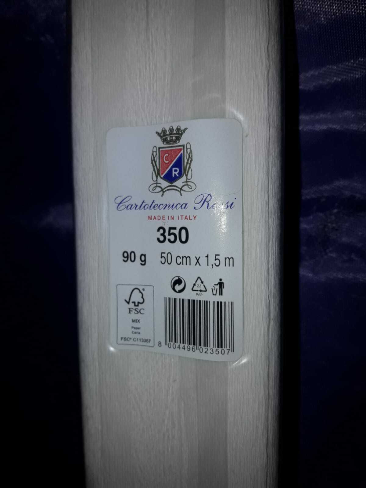 Фотография покупателя товара Бумага гофрированная 350 белая, 90г, 50 см х 1, 5 м - Фото 1