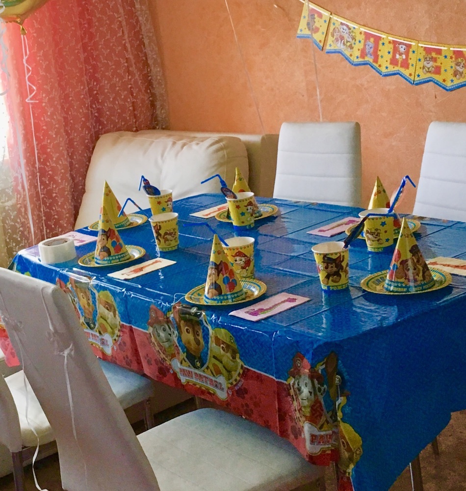Фотография покупателя товара Набор бумажной посуды, на 6 персон "С днем рождения!", Щенячий патруль - Фото 1