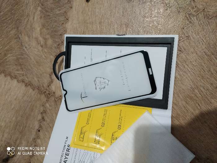Фотография покупателя товара Защитное стекло Innovation 2D, для Xiaomi Redmi Note 8T, полный клей, черная рамка - Фото 4