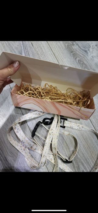 Фотография покупателя товара Набор «Мрамор», застёжка - фастекс, поводок 2 м и ошейник 28-46 см