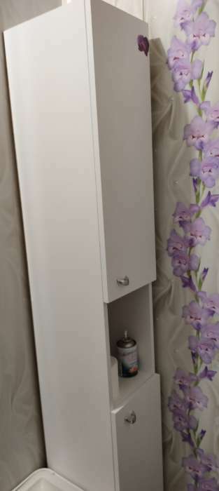 Фотография покупателя товара Пенал для ванной комнаты "Вега 2400" белый, 24 х 30 х 181 см