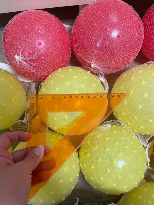 Фотография покупателя товара Мяч массажный, d=16 см, 35 г, цвета МИКС - Фото 3